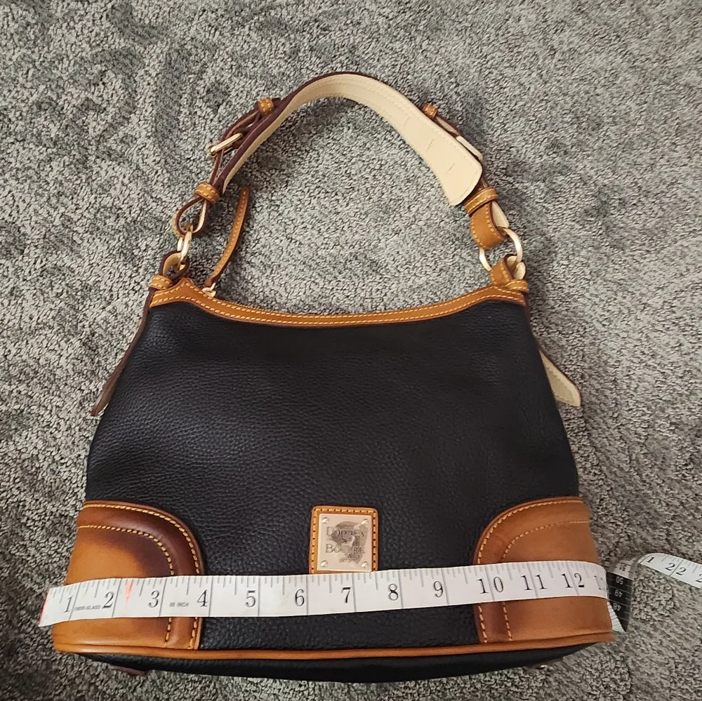 Dooney & Bourke Handbag #7L960 - Black / Brown - Pebble Leather - Picture 7 of 13